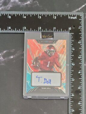Tank Dell 2023 WildCard WildChrome Rookie Auto Teal Parallel 1/8 Houston